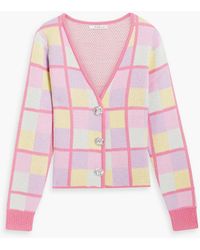 Olivia Rubin - Checked Knitted Cardigan - Lyst