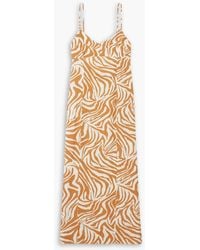 Haight - Beca Zebra-print Crepe Maxi Dress - Lyst