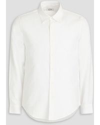 Sandro - Hemd mit schmaler passform aus einer baumwoll-lyocell-leinenmischung - Lyst