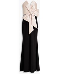 badgley mischka mikado strapless bow gown