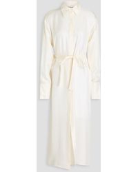 Rohe - Cutout Silk-Twill Midi Shirt Dress - Lyst