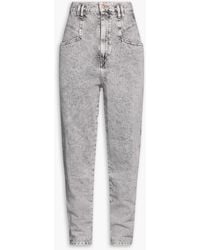 Isabel Marant - Padeloisa Acid-Wash High-Rise Tapered Jeans - Lyst