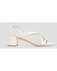 Stuart Weitzman - Oasis 50 Patent-Leather Slingback Sandals - Lyst