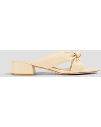 Stuart Weitzman - Playa 35 Knotted Faux Raffia Mules - Lyst