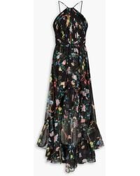 Marchesa - Ruffled Floral-print Chiffon Gown - Lyst