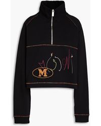 M Missoni - Embroidered French Cotton-terry Sweatshirt - Lyst