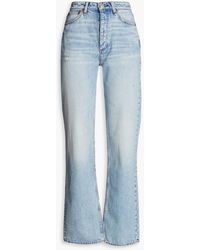Rag & Bone - Alex hoch sitzende jeans mit geradem bein in distressed-optik - Lyst