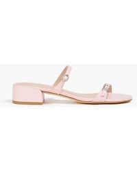Stuart Weitzman - Ginger Leather Mules - Lyst