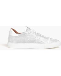 Malone Souliers - Musa Leather-trimmed Glittered Canvas Sneakers - Lyst