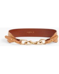 Sandro - Chain-embellished Leather Belt - Lyst