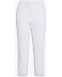 Theory - Cropped Stretch-crepe Tapered Pants - Lyst