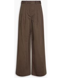 10 Crosby Derek Lam - Juliana Cotton And Tm-blend Twill Wide-leg Pants - Lyst