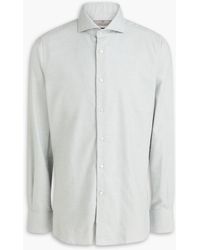 Canali - Cotton And Cashmere-blend Shirt - Lyst