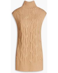 Autumn Cashmere - Cable-knit Turtleneck Vest - Lyst