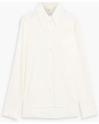 BITE STUDIOS - Striped Cotton And Silk-blend Jacquard Shirt - Lyst