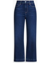 PAIGE - Dream Weaver Cropped High-rise Wide-leg Jeans - Lyst