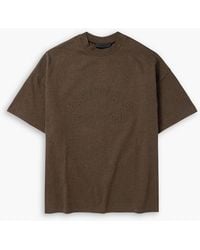 Fear Of God Oversized Logo-Appliquéd Cotton-Jersey Mock-Neck T