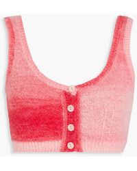 RE/DONE - Cropped Dégradé Knitted Top - Lyst