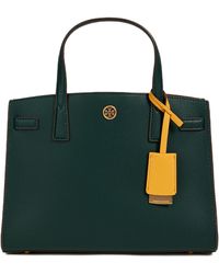 Tory Burch Walker Textured-leather Tote - Green
