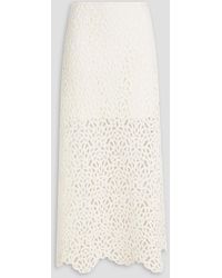 Maje - Crocheted Cotton Maxi Skirt - Lyst