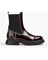 Ganni - Glossed Chelsea Boots - Lyst