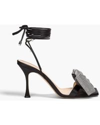 Mach & Mach - Nicole Bow-detailed Satin Sandals - Lyst