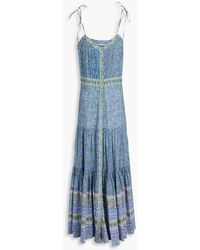 Veronica Beard - Winsandra Pintucked Paisley-print Jacquard Maxi Dress - Lyst