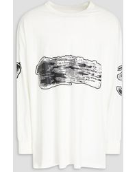 Y-3 - Printed Stretch-cotton Jersey T-shirt - Lyst
