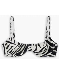 Haight - Ligia Zebra-print Underwired Bikini Top - Lyst