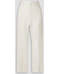 Tom Ford - Pinstriped Wool-Blend Twill Straight-Leg Pants - Lyst