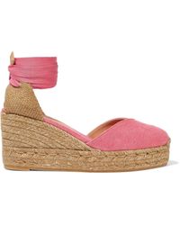 castañer chiara 80 canvas wedge espadrilles