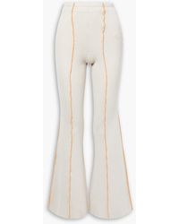 Acne Studios - Ribbed Wool-blend Flared Pants - Lyst