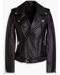 Maje - Leather Biker Jacket - Lyst