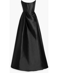 Alex Perry - Denver Strapless Draped Satin-crepe Gown - Lyst
