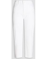 Mother - The Ditcher Cropped High-rise Straight-leg Jeans - Lyst