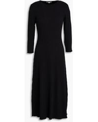 Vince - Ribbed Cotton-Blend Jersey Midi Dress - Lyst