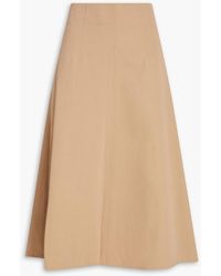 RED Valentino - Cotton And Wool-blend Twill Midi Skirt - Lyst