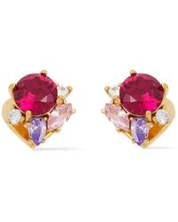 Kate Spade Gold-tone Crystal Earrings - Multicolour
