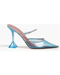 AMINA MUADDI - Gilda Crystal-Embellished Pvc Mules - Lyst