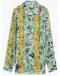 Dries Van Noten - Floral-print Silk-blend Chiffon Shirt - Lyst
