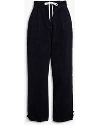 Emporio Armani - Cotton-corduroy Straight-leg Pants - Lyst