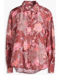 HANNAH - Stevie Floral-print Silk-satin Shirt - Lyst