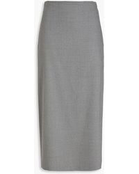 Loulou de Saison - Wool-blend Twill Midi Skirt - Lyst
