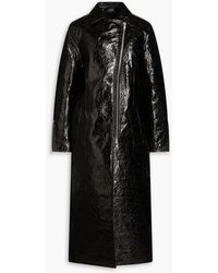 Stand Studio - Crombie Faux Patent-leather Coat - Lyst