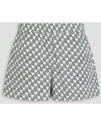 Tory Burch - Printed Stretch-cotton Poplin Shorts - Lyst