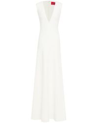 Solace London Seine Stretch-crepe Maxi Dress - White