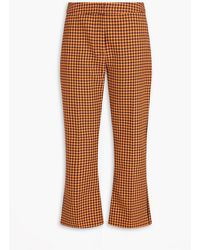 Marni - Checked Jacquard Kick-flare Pants - Lyst