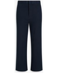 FRAME - Cropped Stretch-cotton Twill Straight-leg Pants - Lyst