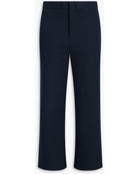 FRAME - Cropped Stretch-cotton Twill Straight-leg Pants - Lyst