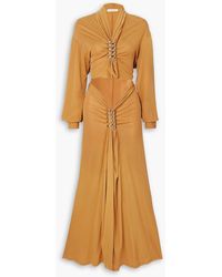 Christopher Esber - Cutout Embellished Jersey Maxi Dress - Lyst